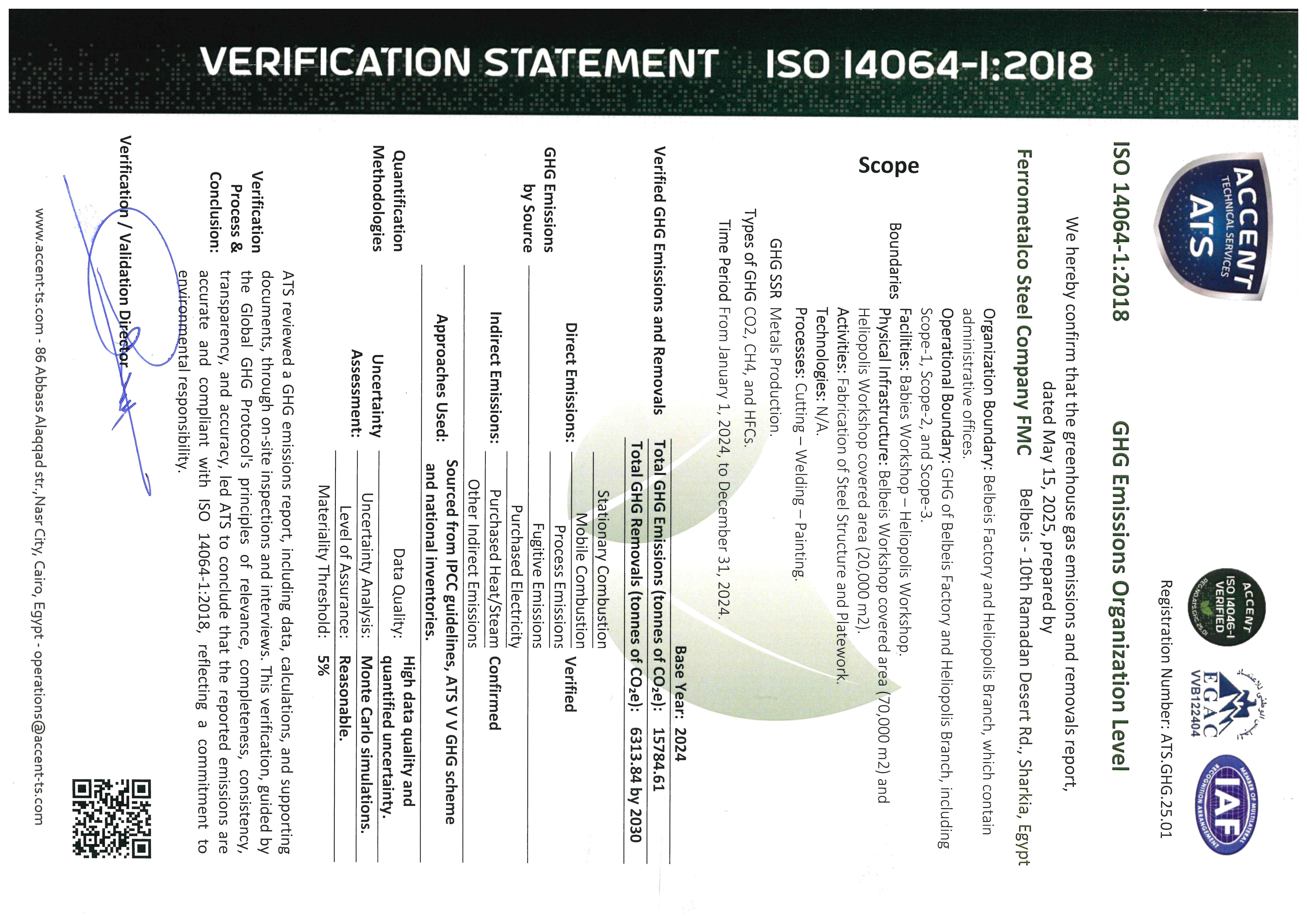 ISO 14064-1:2018 Greenhouse Gas Management